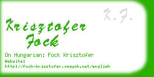 krisztofer fock business card